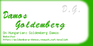 damos goldemberg business card